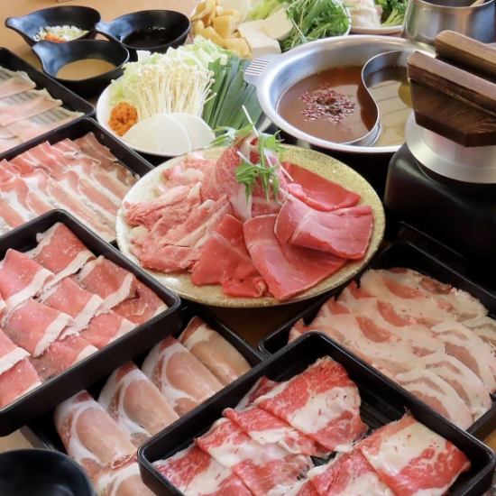 静岡駅ビル好アクセス★国産牛のしゃぶしゃぶ食べ放題！国産づくしコースが大好評◎