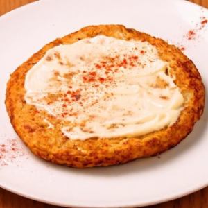 Tortilla with raw ham