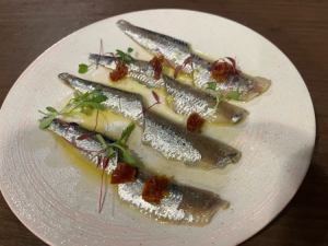 Homemade pickled sardines