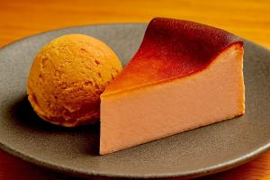 El Tragon's special purple sweet potato Basque cheesecake
