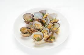 Clams steamed in wine