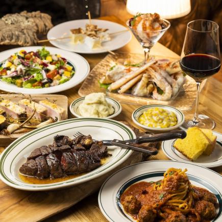 [5,000 yen] [October store opening commemoration] Hokkaido Biei Wagyu steak dinner plan [6 dishes, 120 minutes of all-you-can-drink]