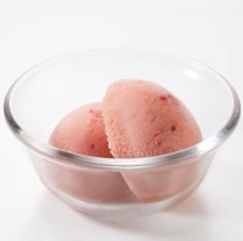 Ripe strawberry sorbet