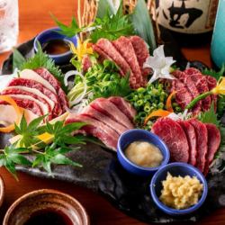 Special selection horse sashimi platter