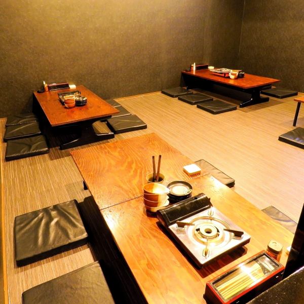 Here are three of Tenka's specialties! You can relax in the tatami room.