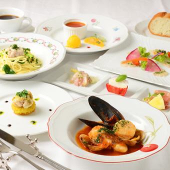 ☆ディナー☆ちょっと贅沢な日に・・・前菜やパスタ、肉、魚料理など8品「メディオコース」