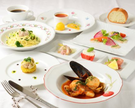 ☆Dinner☆ For a slightly more luxurious day... 8-course Medio Course including appetizers, pasta, meat, and fish dishes