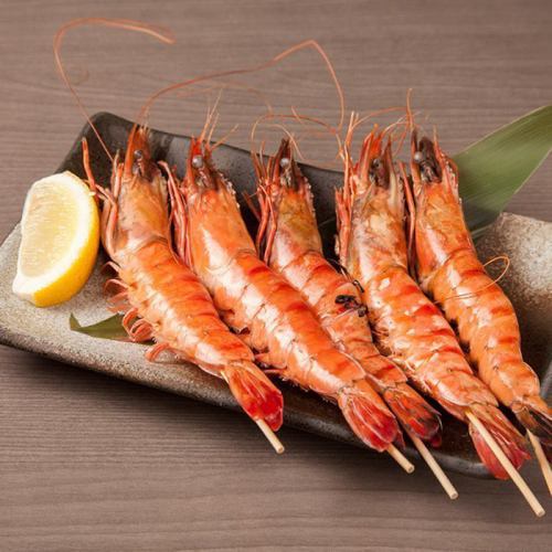 Grilled shrimp with salt