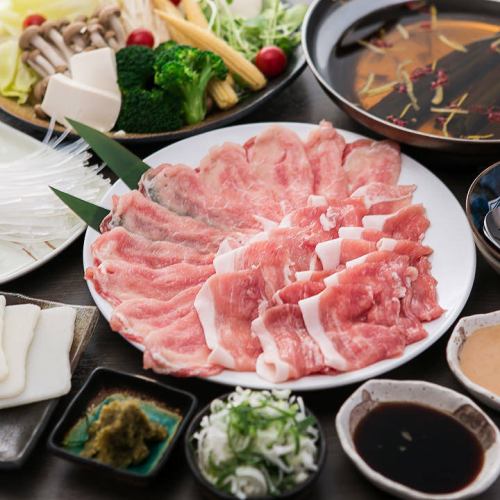 Kagoshima black pork shabu-shabu pot