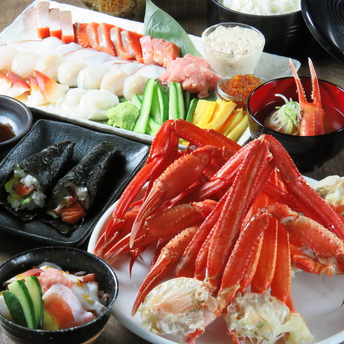 全室個室!蟹や数種類の海鮮が食べ放題!!新鮮な食材をたっぷり味わえます♪