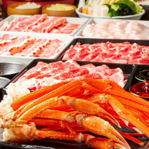 お野菜やお肉も食べ放題！