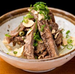 Beef tongue with garlic and ponzu sauce
