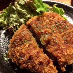 Beef tongue minced cutlet