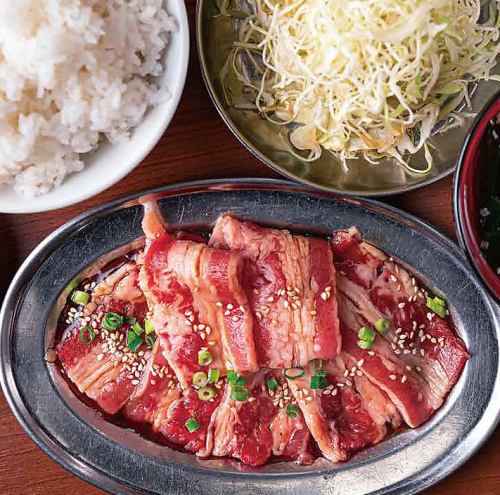 牛カルビ定食（80グラム）