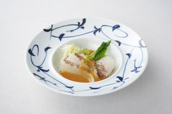 八十八鯛とうるいの酢みそ和え