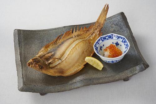 北海道産ナメタカレイの炭火焼き