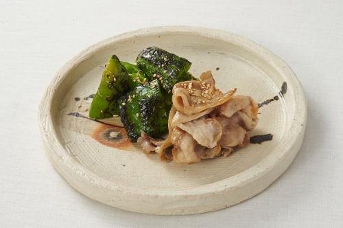 万願寺唐辛子と上州豚のきんぴら