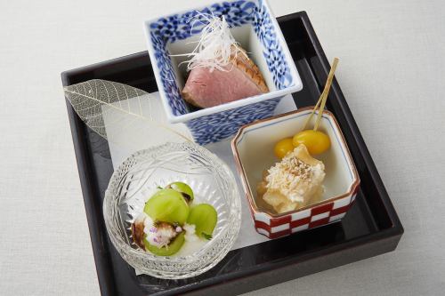 秋のおばんざい三種盛り合わせ