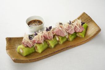 熊本県産 赤茄子の炭火焼と和牛しゃぶしゃぶ