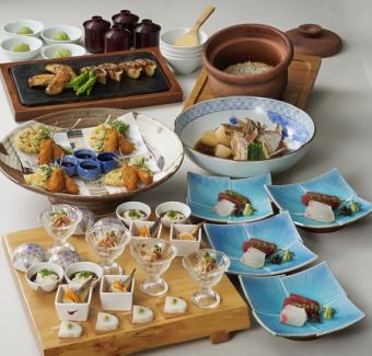 ★プレミアム飲み放題付き〈鯛かまの煮付けと旬魚の串揚げコース 8,000円〉