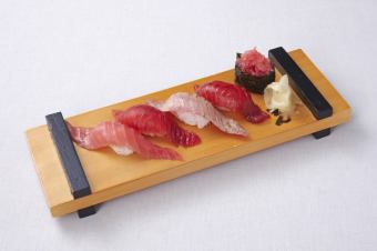 天然鮪の握り寿司　五貫