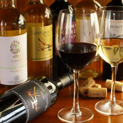 ワインやカクテルが充実♪