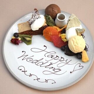 2800円花火付きHappyBirthday & Anniversary 大切な人の祝福プレート付