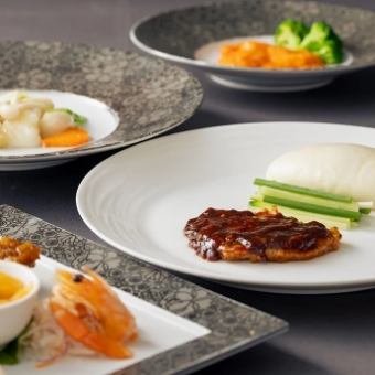 [China Course] A total of 7 dishes including deliciously stewed shark fin, a choice of shrimp dishes, and beef fillet