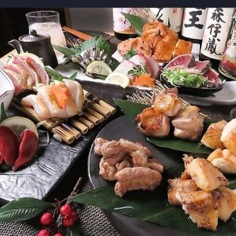 【名物料理をお手頃に】鮮魚・焼き鳥・野菜巻など全10品/個室＆無制限飲み放題『3500円』