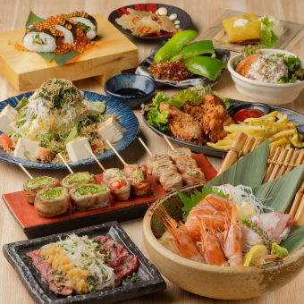 【肉と海鮮の贅沢】地鶏刺し・熟成肉・サーモンレアカツなど全14品/個室＆生飲み放題『5000円』