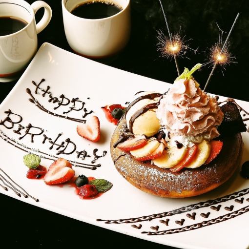 [☆Birthdays, anniversaries, etc.☆] Omakase pancake plate with message 1500 yen (for 1 person)