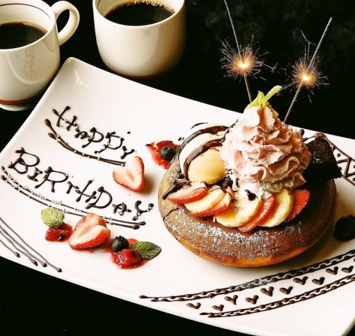 [☆Birthdays, anniversaries, etc.☆] Omakase pancake plate with message 1500 yen (for 1 person)