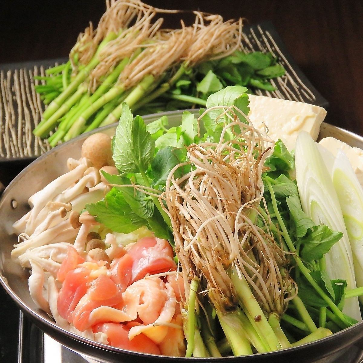 Miyagi Prefecture-produced parsley hotpot♪.The homemade soup made with carefully brewed stock is also excellent!