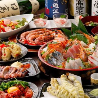 ◇NEW プラン◇お刺身の六点盛りや牡蠣フライなど鮮魚満足プラン2H飲放付き5000円⇒3980円 