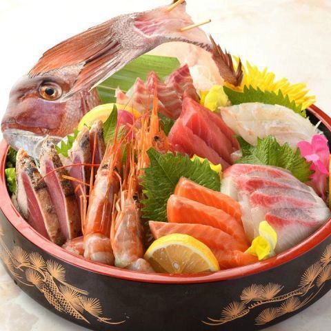 Okageya's specialty! Large fishing tub