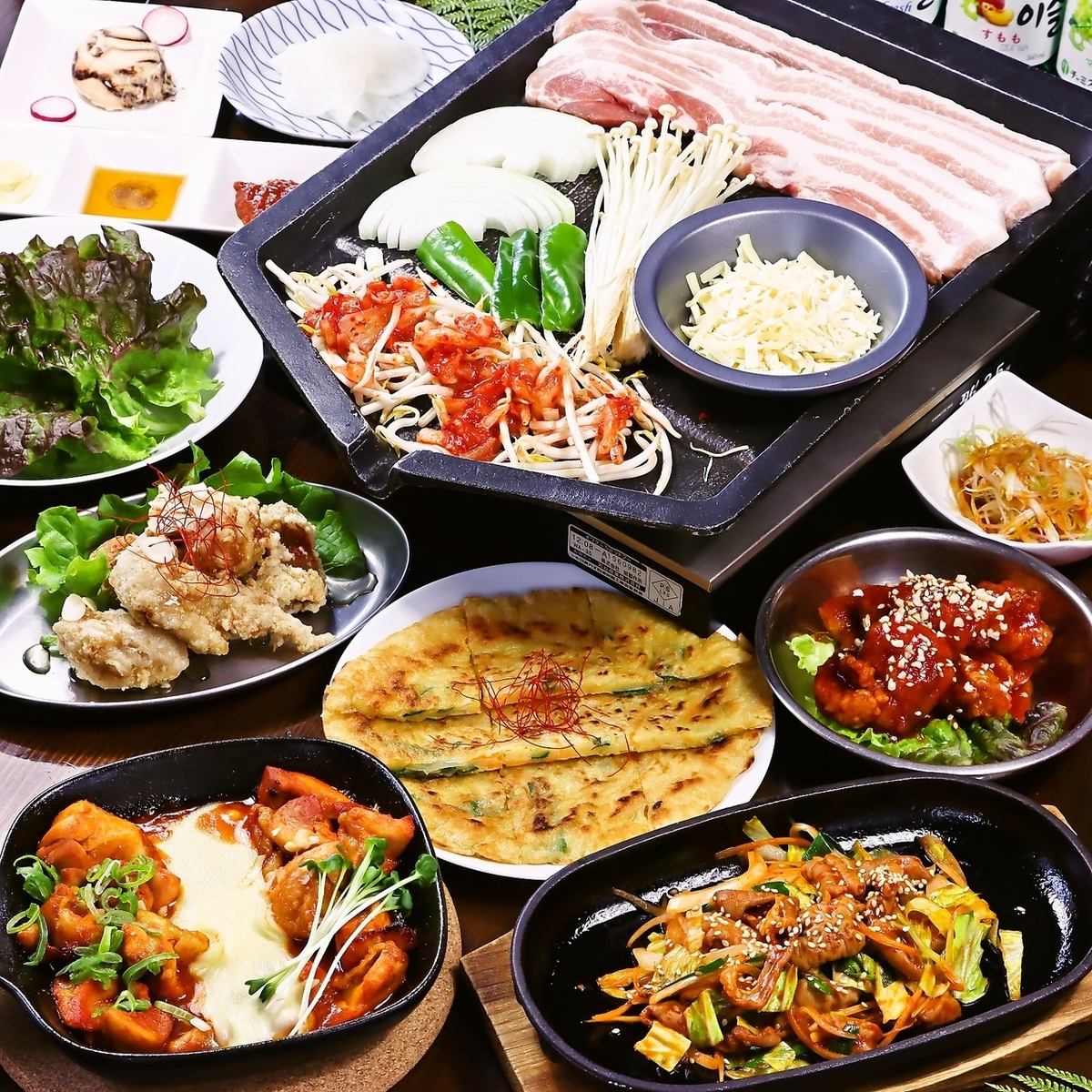 All-you-can-eat popular Korean dishes are guaranteed to satisfy you♪