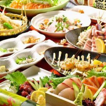 ◇Most popular◇ Wide variety of seafood dishes, meat dishes, and 80 other dishes & 120 minutes of all-you-can-drink. Sun-Thurs 4000 yen / Fri, Sat, and before holidays 4500 yen