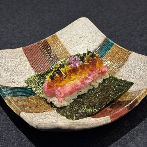 hand-rolled sushi