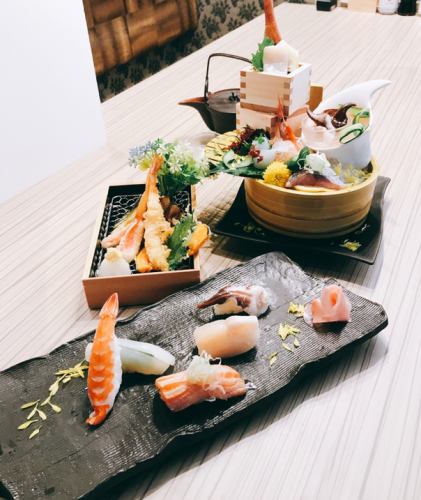 【ランチタイム限定】お昼の天麩羅・お寿司・お刺身・すき焼御膳 3000円(税込)