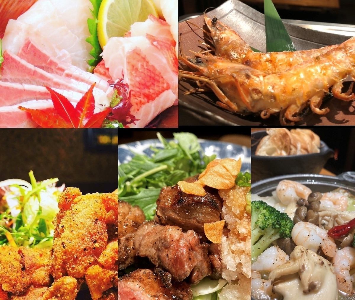 每天採購的新鮮海鮮是主要賣點，菜餚都是現場烹製，供顧客選擇。