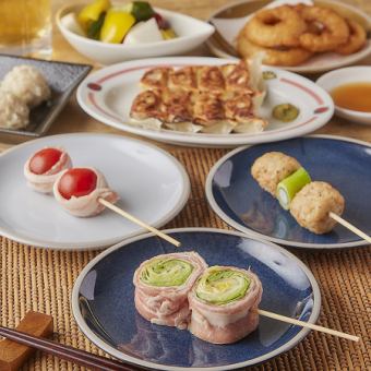 7月限定！野菜巻き串と定番のお料理！宴会スタンダードコース♪2時間飲み放題付9品4000円