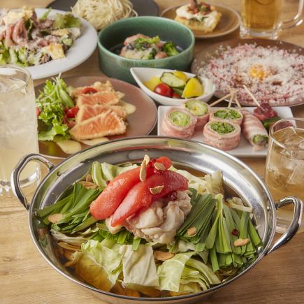 堪能うずまき!鍋・巻き・餃子の三銃士コース♪3時間飲み放題付き12品6000円