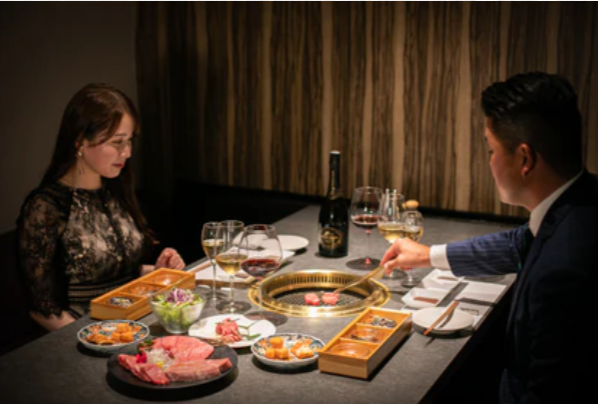 Private rooms available for up to 2 people.Enjoy the finest Yakiniku at a leisurely pace