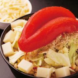 明太餅チーズもんじゃ