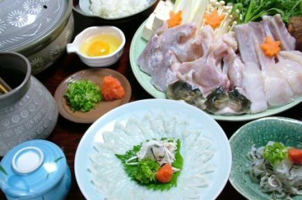 【6600엔 복어 코스】 <전 6품> + 무제한 음료는 별도 주문 부탁드립니다.