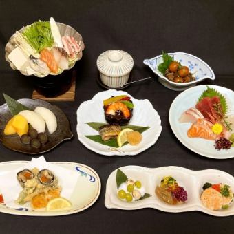[4,950 yen hotpot kaiseki course] (9 dishes in total) + Please order all-you-can-drink separately.