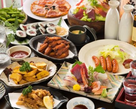 【3850엔 냄비 만푸쿠 코스】 〈전 10품〉 +무제한 음료는 별도 주문 부탁드립니다.