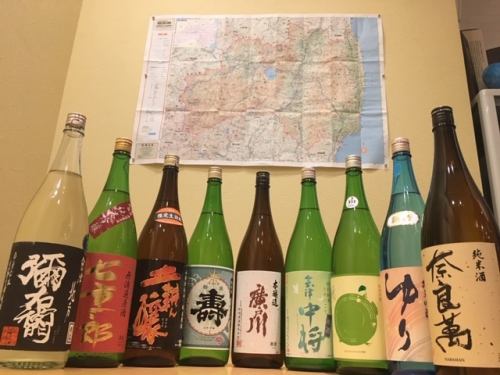 福島産の日本酒を常時30種類以上ご用意！！