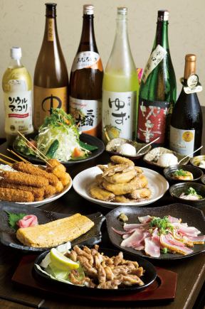 【90分飲み放題付】★鶏三昧コース★　お一人様5,500円　3名様～　要予約