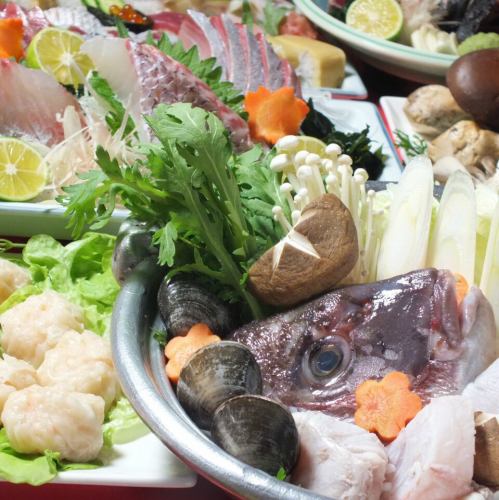 Banquet ◎ [Fresh sashimi from Kochi Prefecture x large fried shrimp] 5,000 yen (tax included) with 6 luxurious dishes and 2 hours of all-you-can-drink